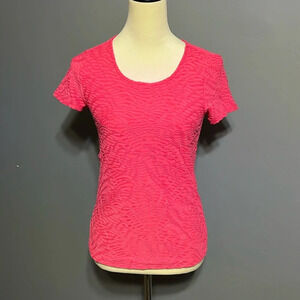 Chelsea & Theodore hot pink polyester and spandex size XS short sleeve top